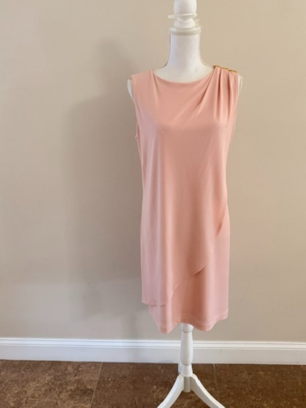 Donna Ricco New York Blush Pink Draped Dress Size 14